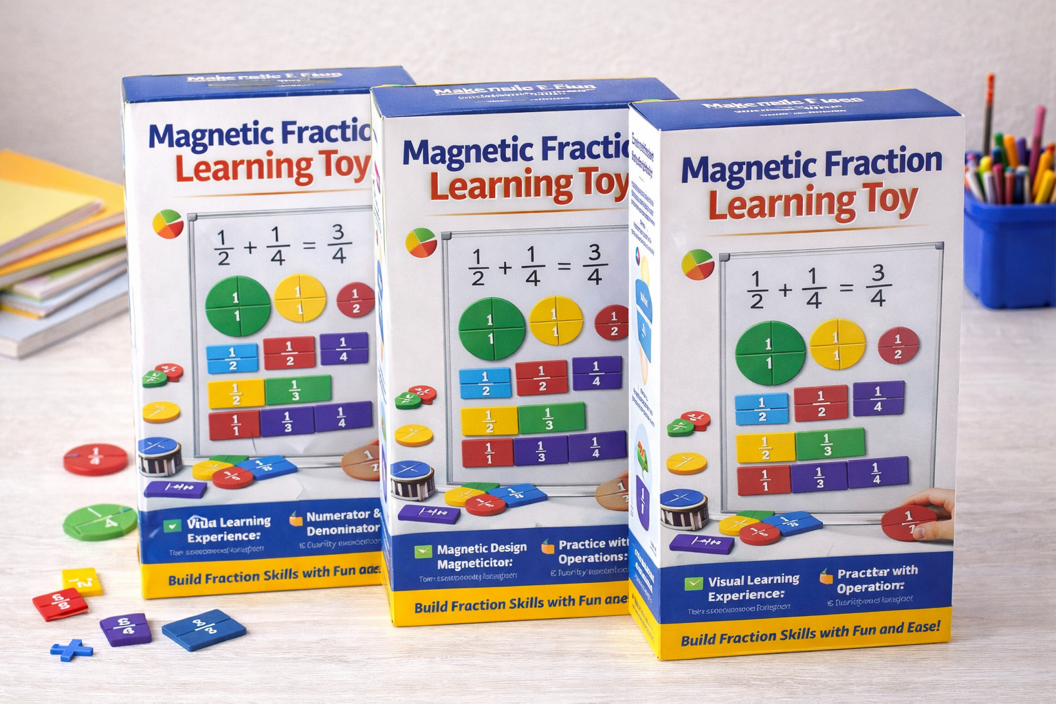 Magnetic Fraction Learning Toy