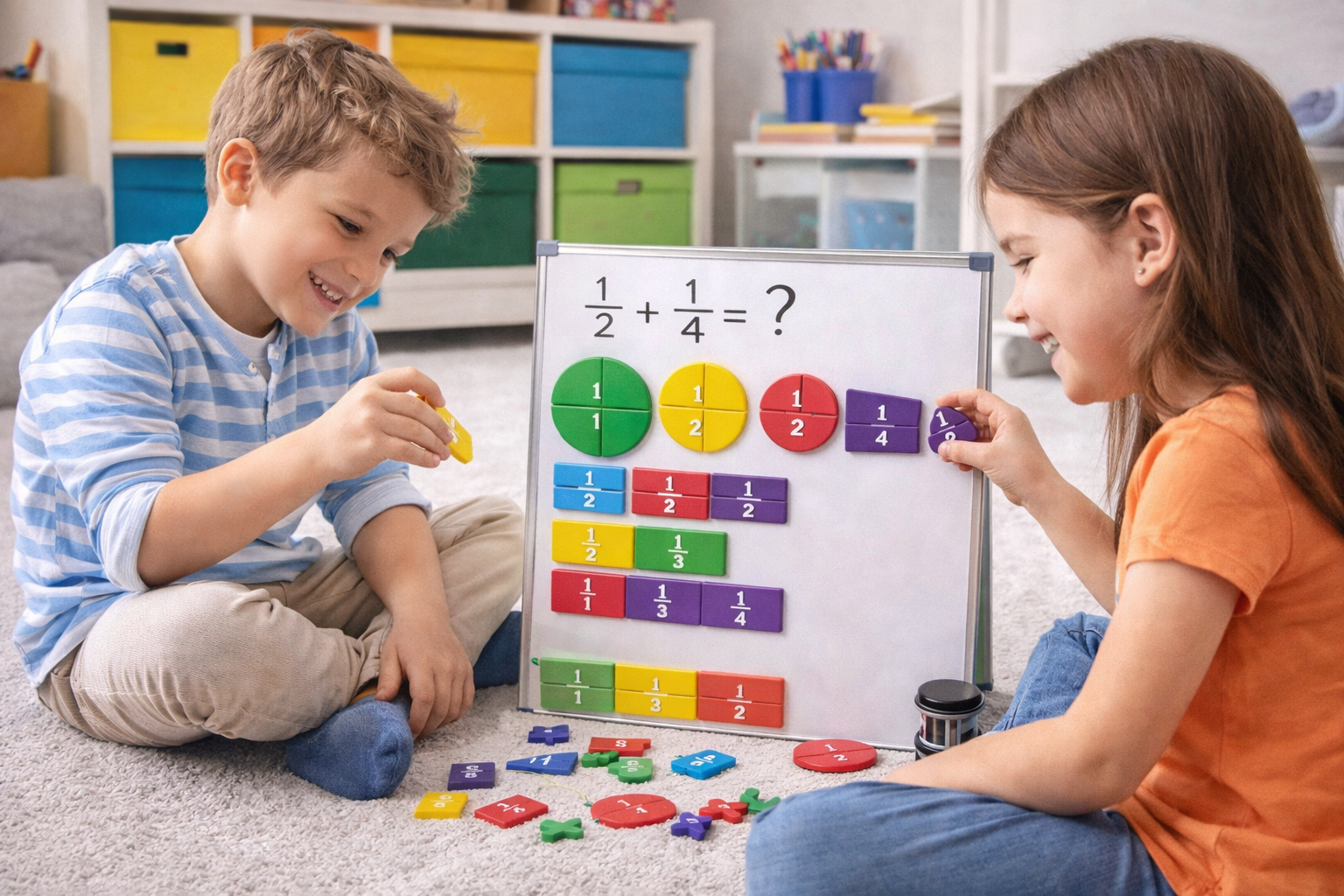 Magnetic Fraction Learning Toy