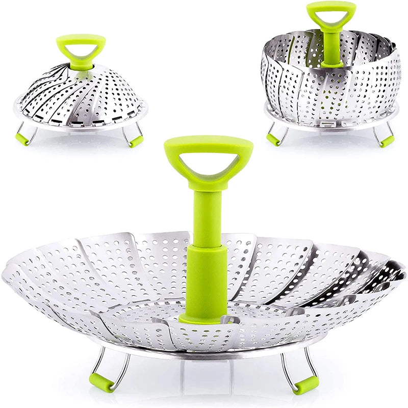 Stainless Steel Collapsible Mesh Steamer Basket