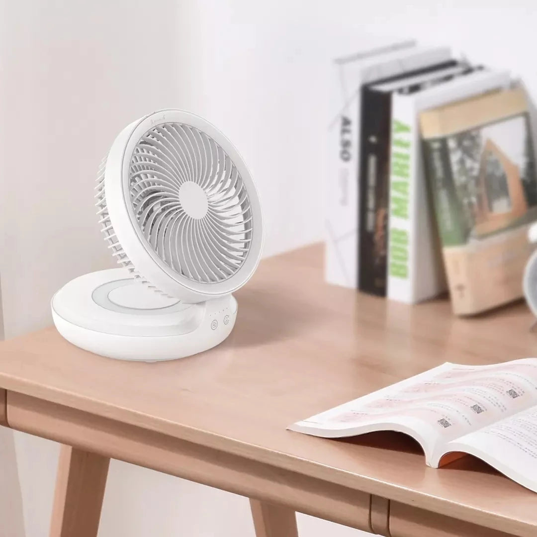 USB Rechargeable Fan with Lamp
