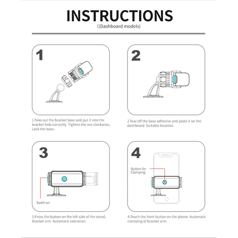 Car Smart Locking Mobile Holder