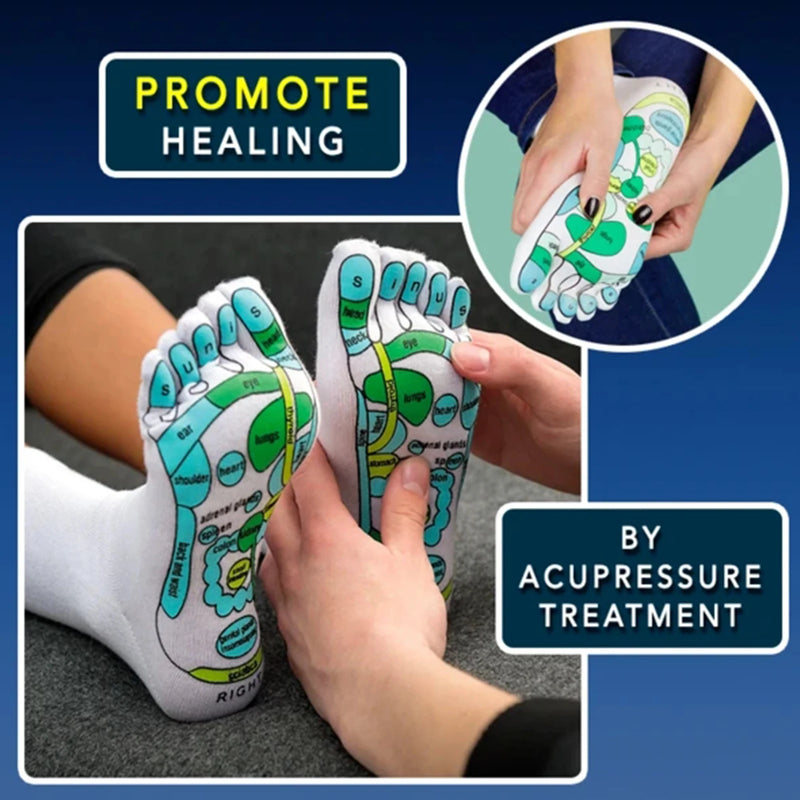 Acupressure Reflexology Socks with Massage Stick