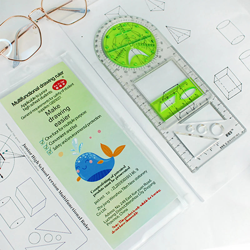 Rotatable Mathematical Geometry Ruler