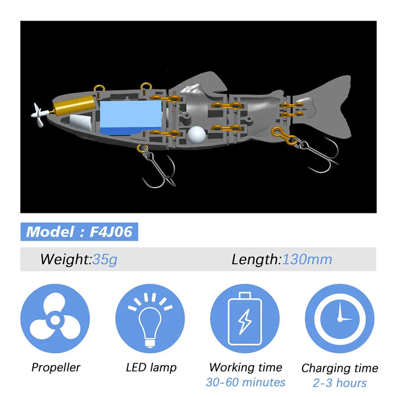 USB Rechargeable Robotic Fishing Lure