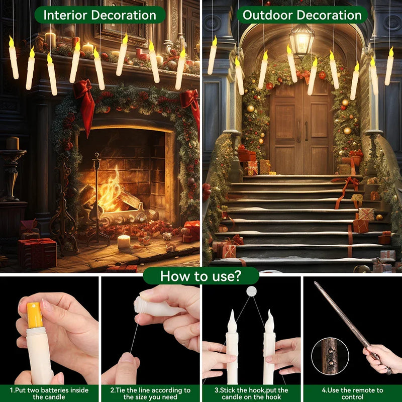 LED Candles with Magic Wand