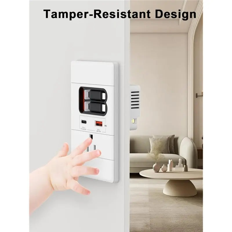 Multifunctional USB Wall Mounted American Socket