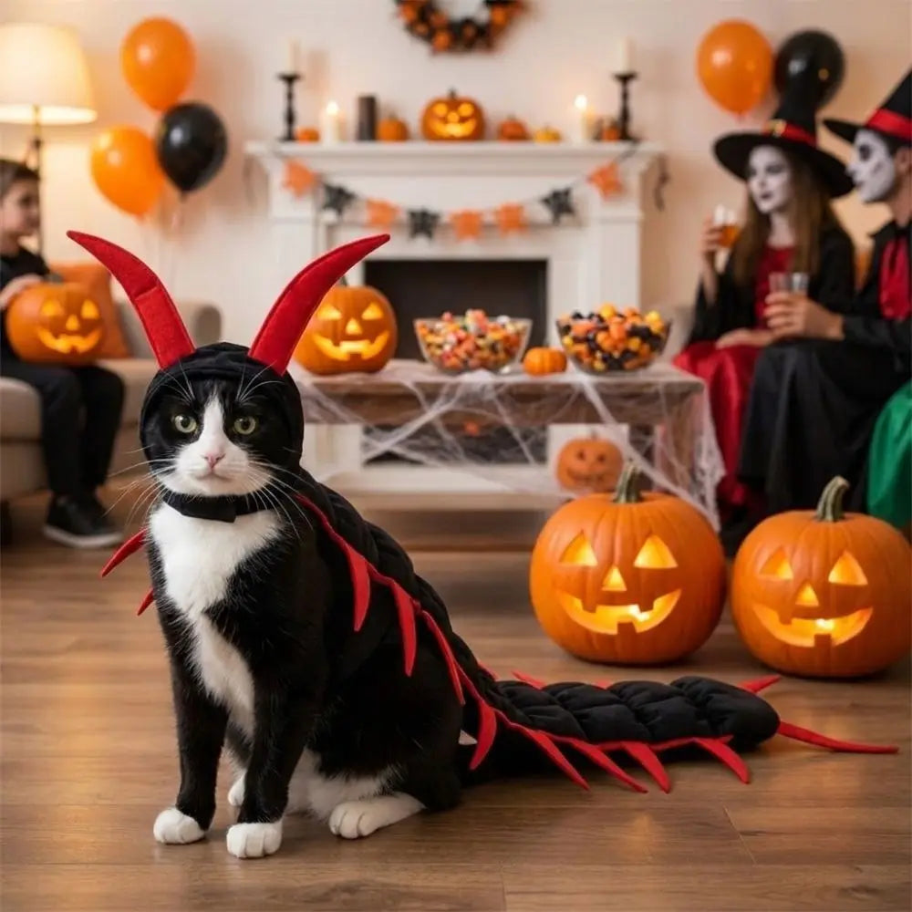 Halloween Crawling Cat Costume