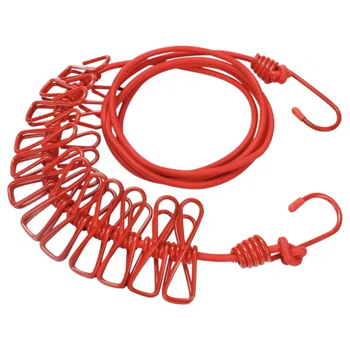 Portable Travel Clothesline with Clips