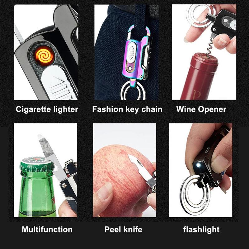 Multifunctional keychain lighter