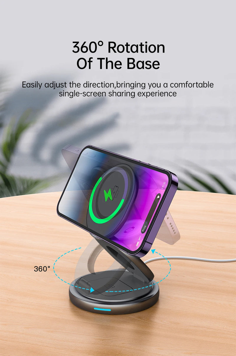 3 in 1 Foldable Magnetic Wireless Charger