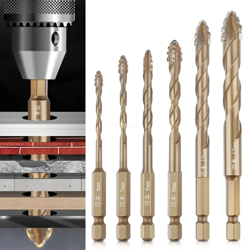 Titanium Steel Cross Drill Bit