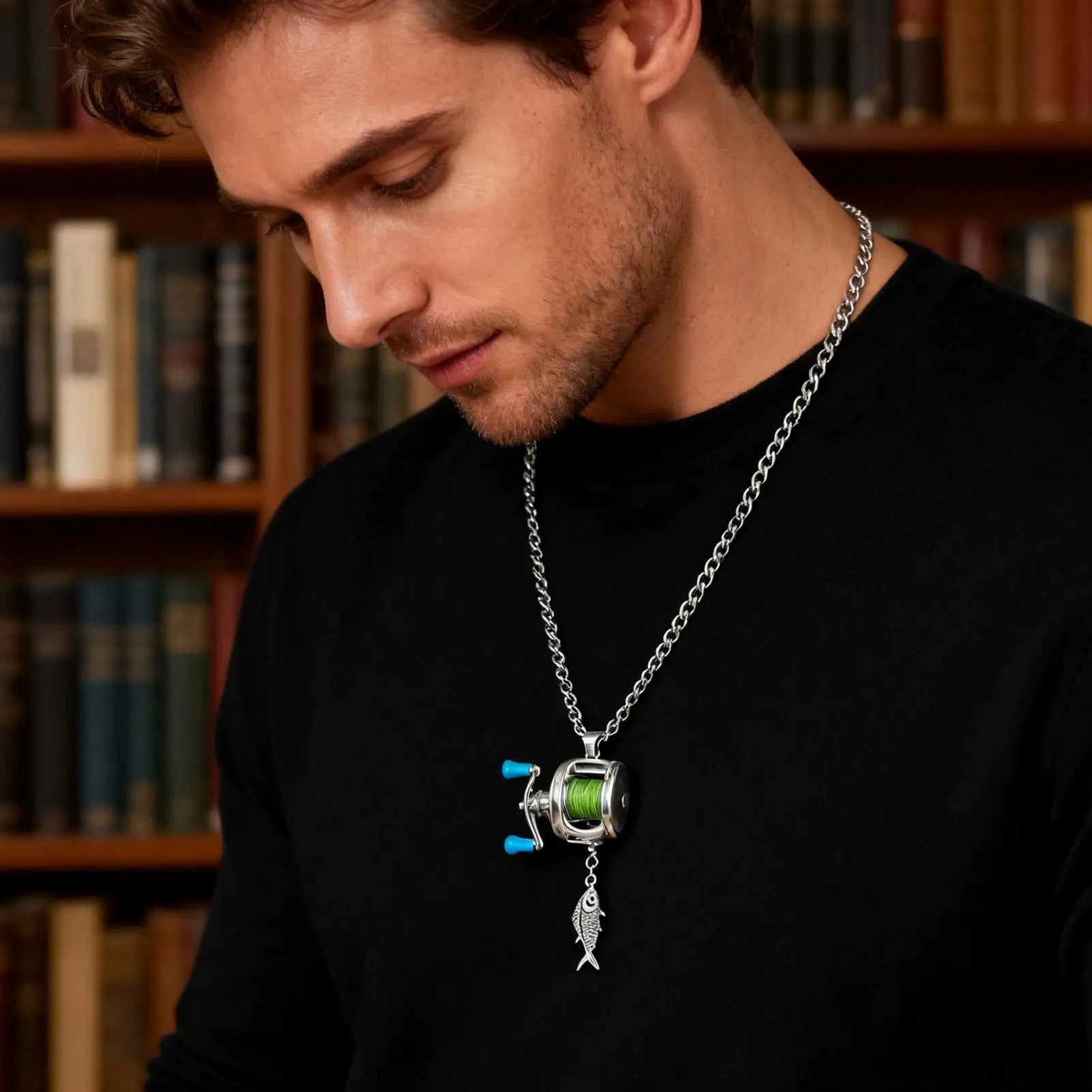Innovative Fishing Pendant Necklace