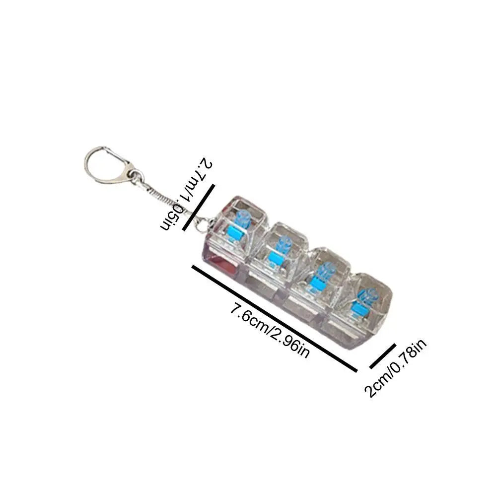 LED Stress Relief Keyboard Keychain