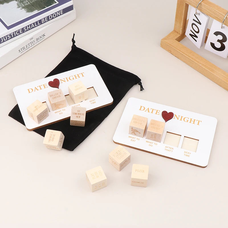 Wooden Date and Night Planner Game