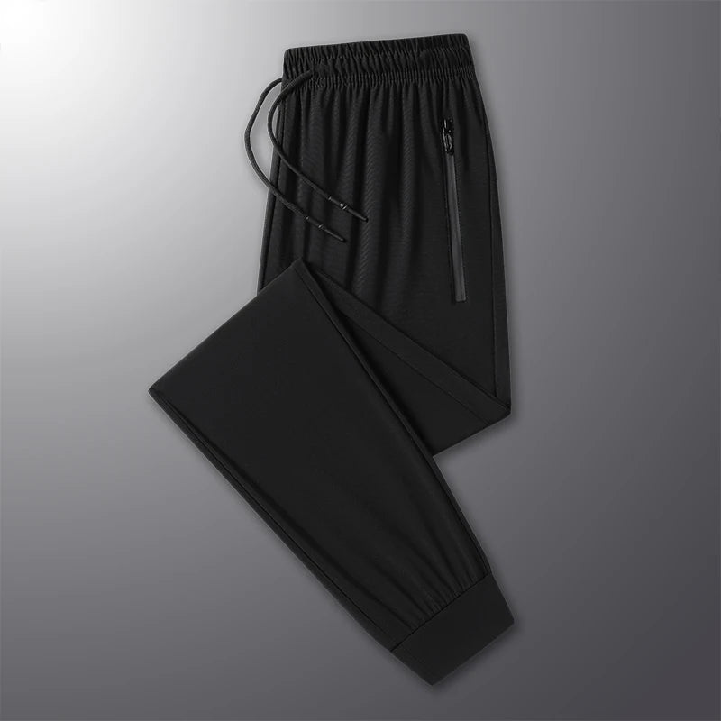 High Elastic Ice Silk Casual Pants