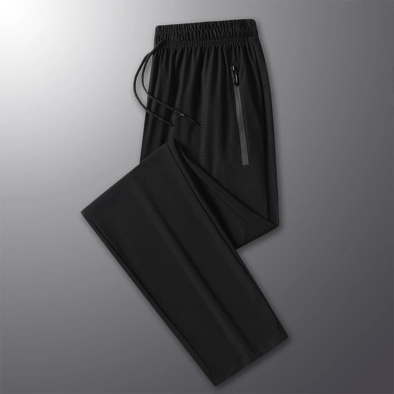 High Elastic Ice Silk Casual Pants