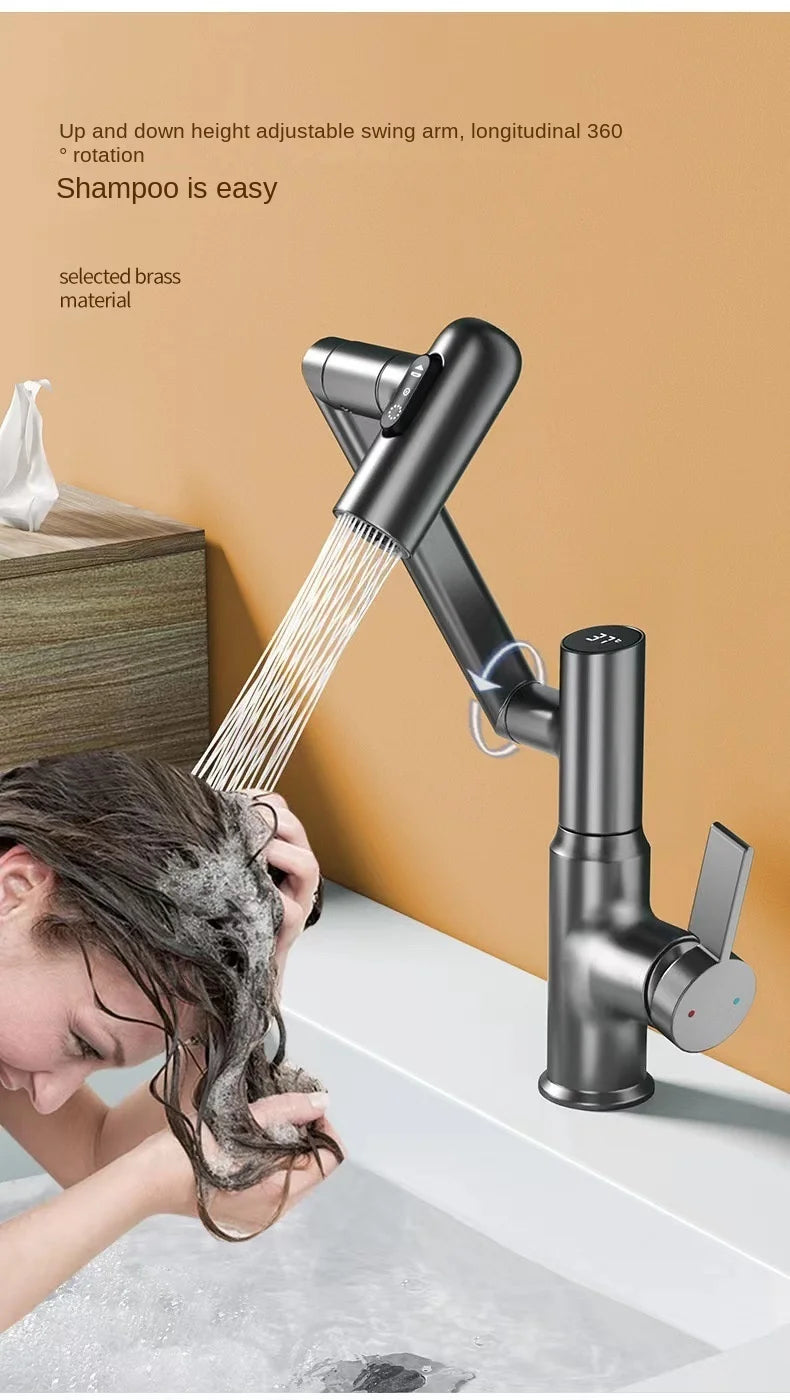 Multifunctional Pullout Wash Basin Faucet