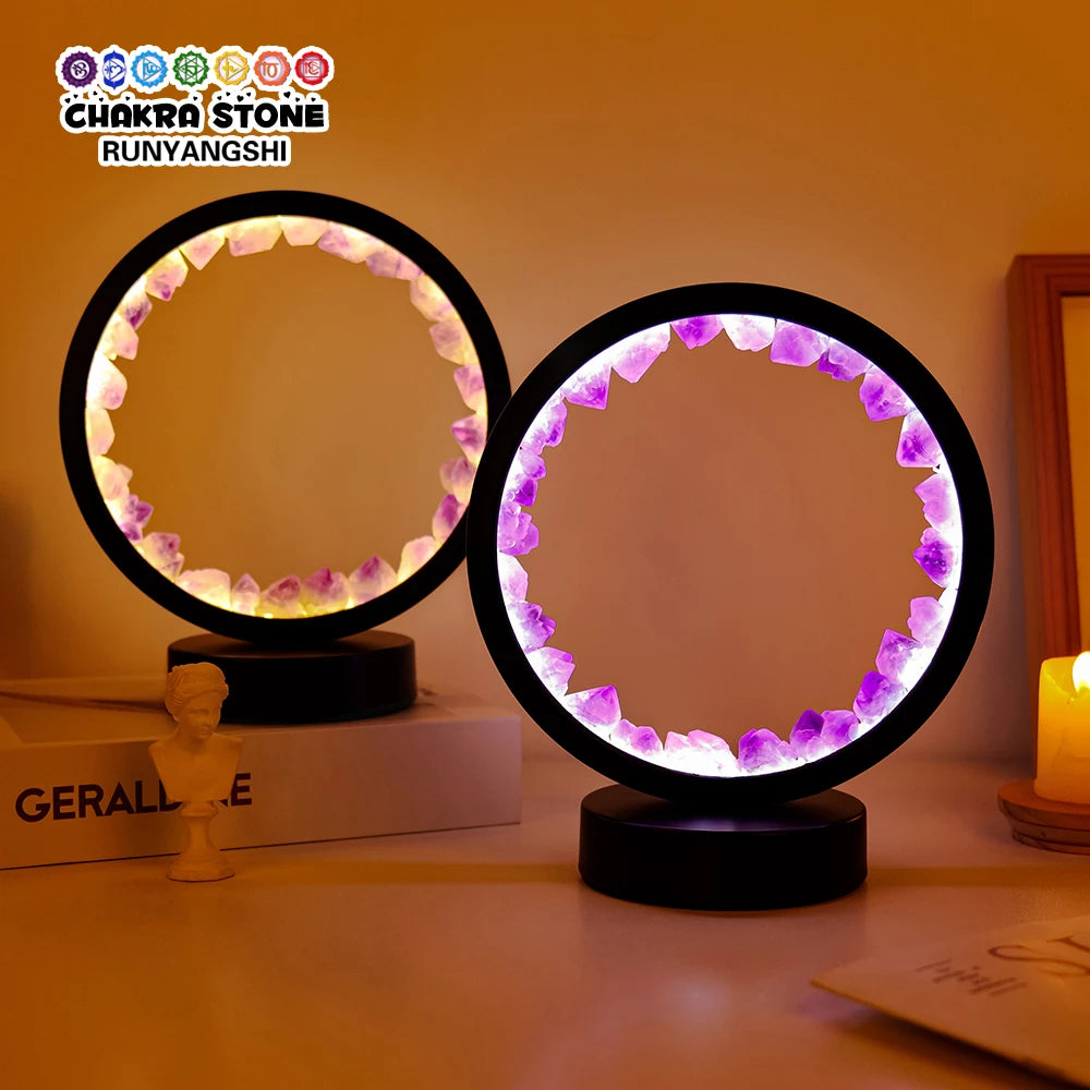 Natural Gemstone Crystal Lamp