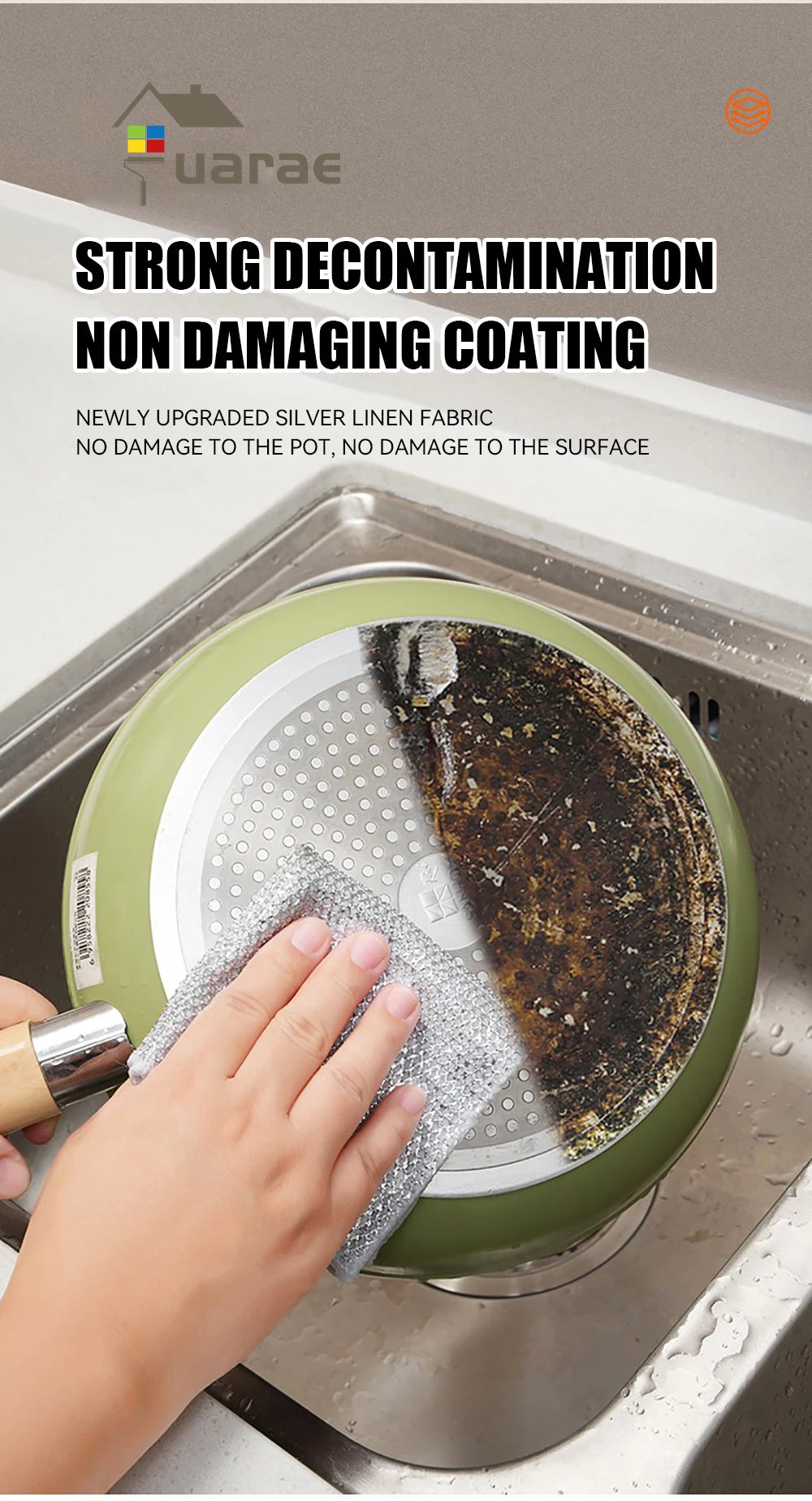 Metal Scrubber Kitchen Dishwashing Cloth