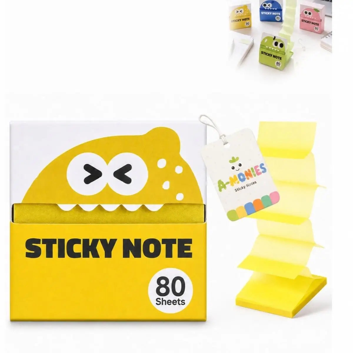 Self-Adhesive Glitter Transparent Sticky Notes