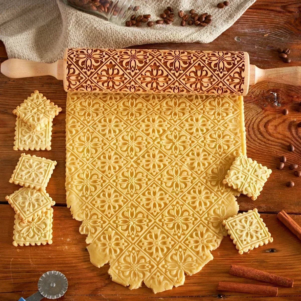 Wooden Embossed Rolling Pins