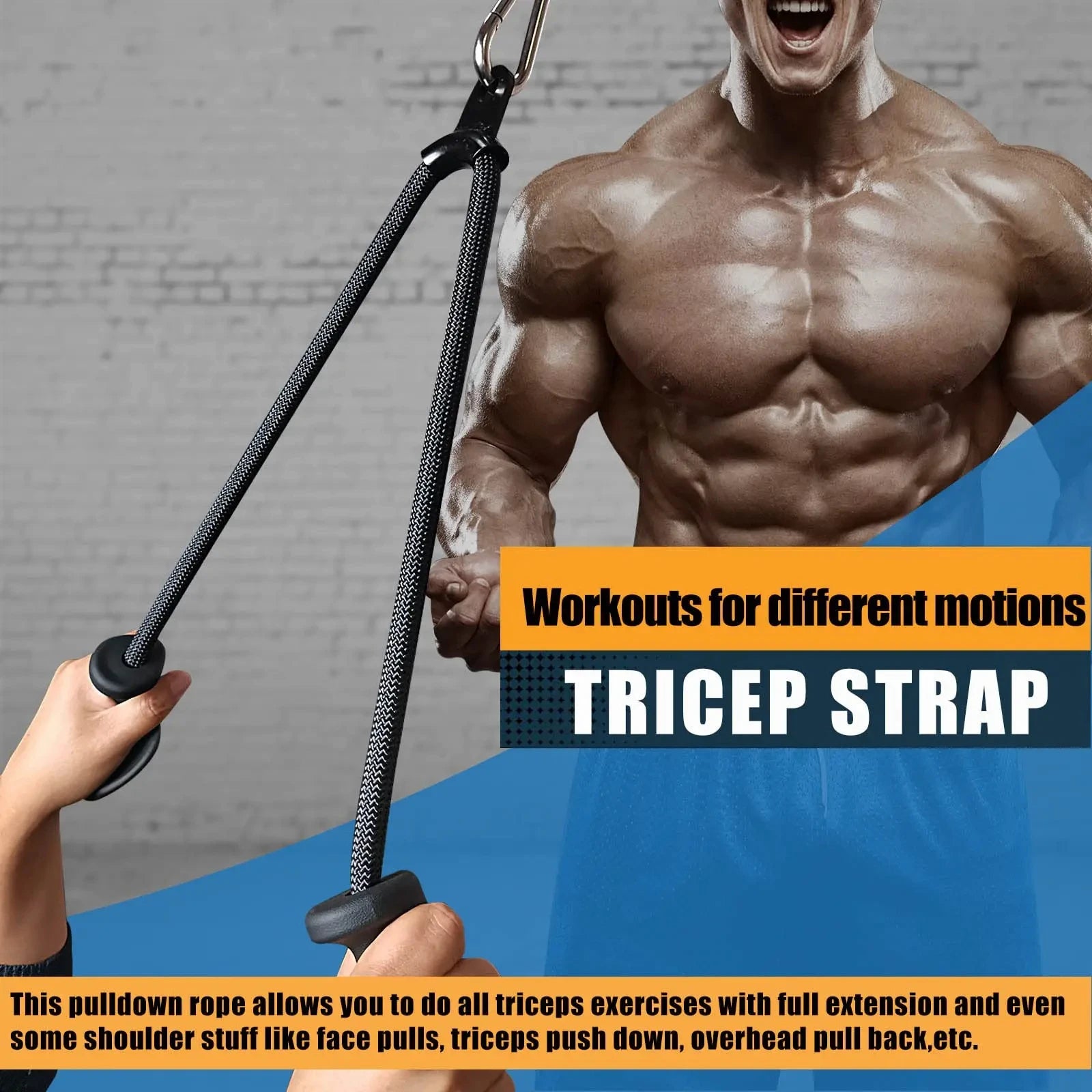 Ergonomic Triceps Rope