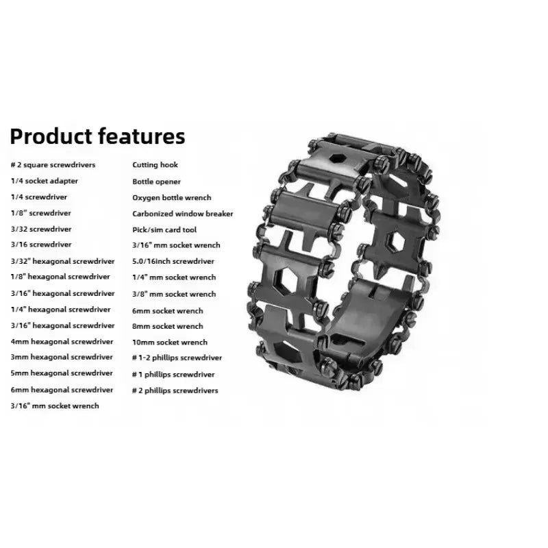 Stainless Steel Multi Tool Bracelet