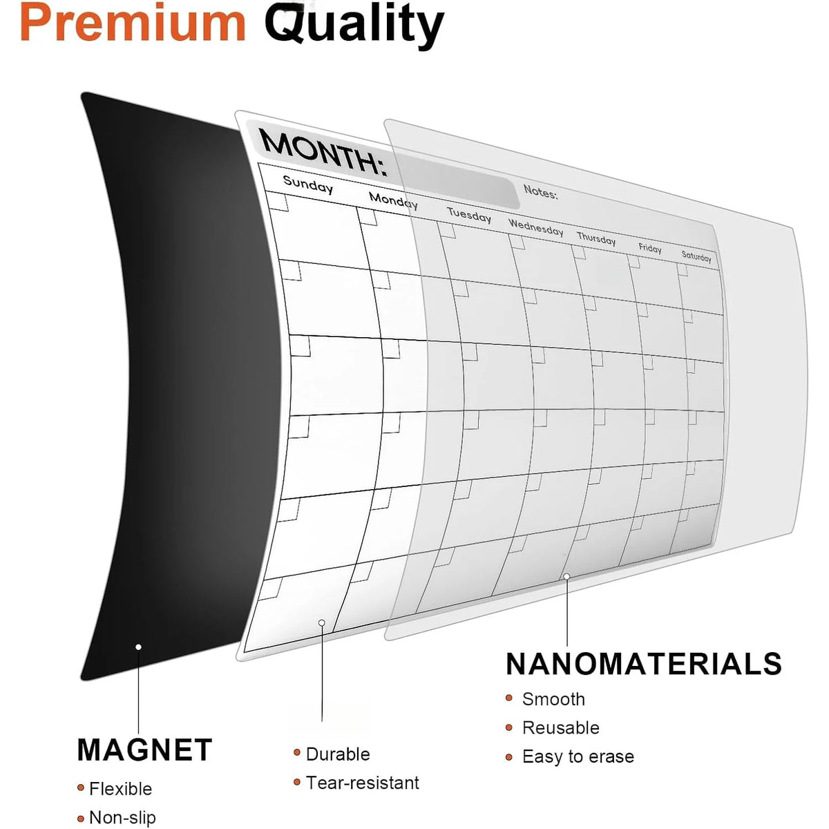 Magnetic Fridge Reusable Planner