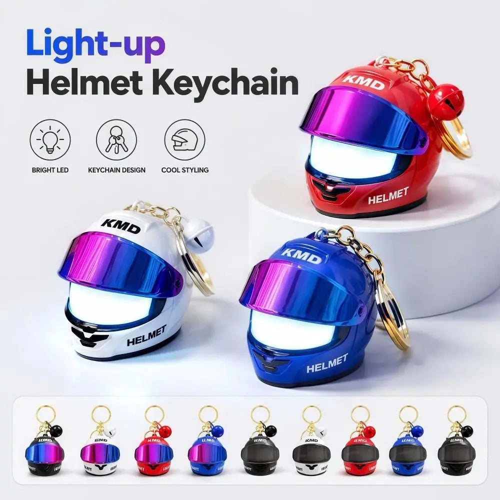 Cool Light-up Helmet Keychain