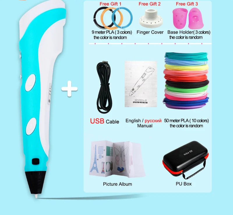 3D Drawing Printing Pen with LCD Screen