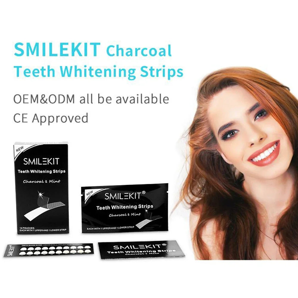 Charcoal Teeth Whitening Strips - 14 Pcs