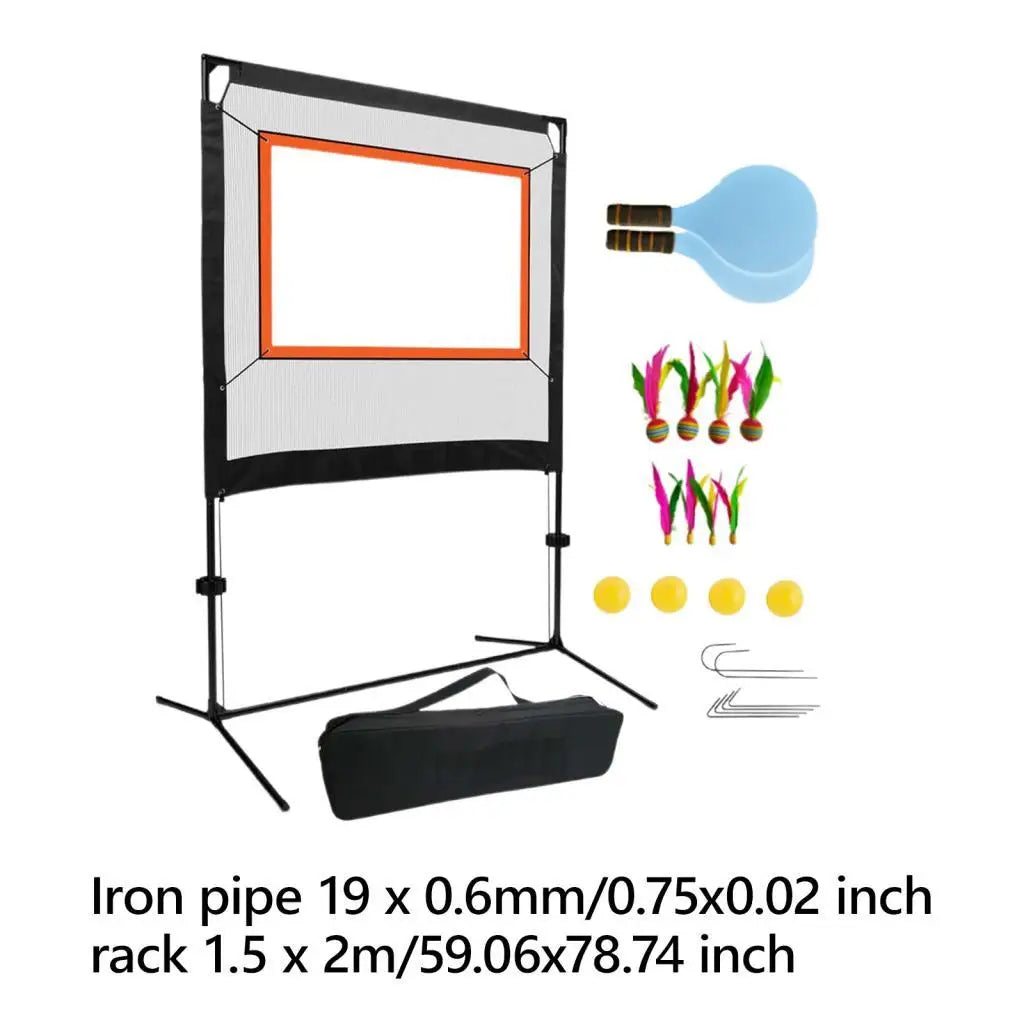Badminton Net with Rackets