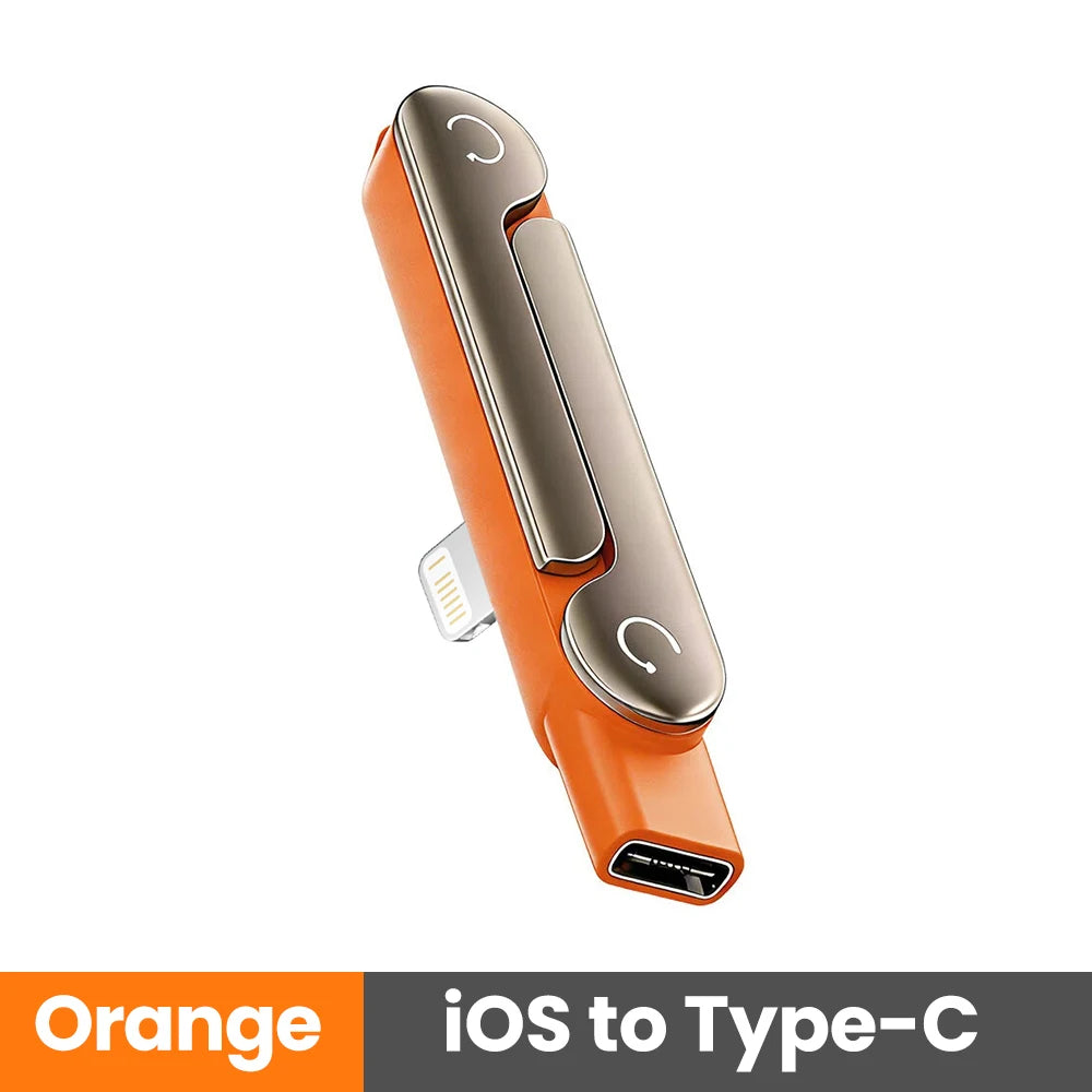 2 in 1 Type C Fast Charging Adapter with Phone Stand