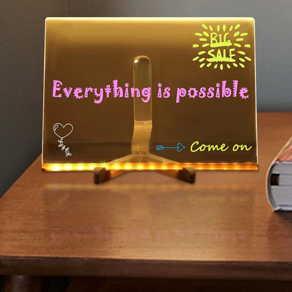 Acrylic LED Erasable Writing Panel