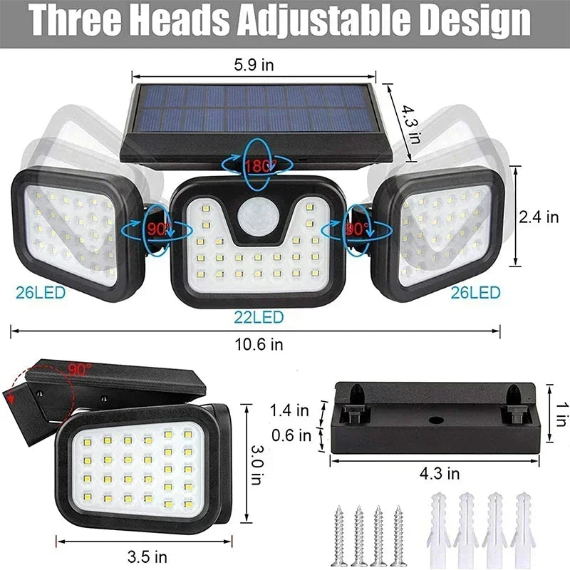 Solar Motion Sensor Outdoor Lamp