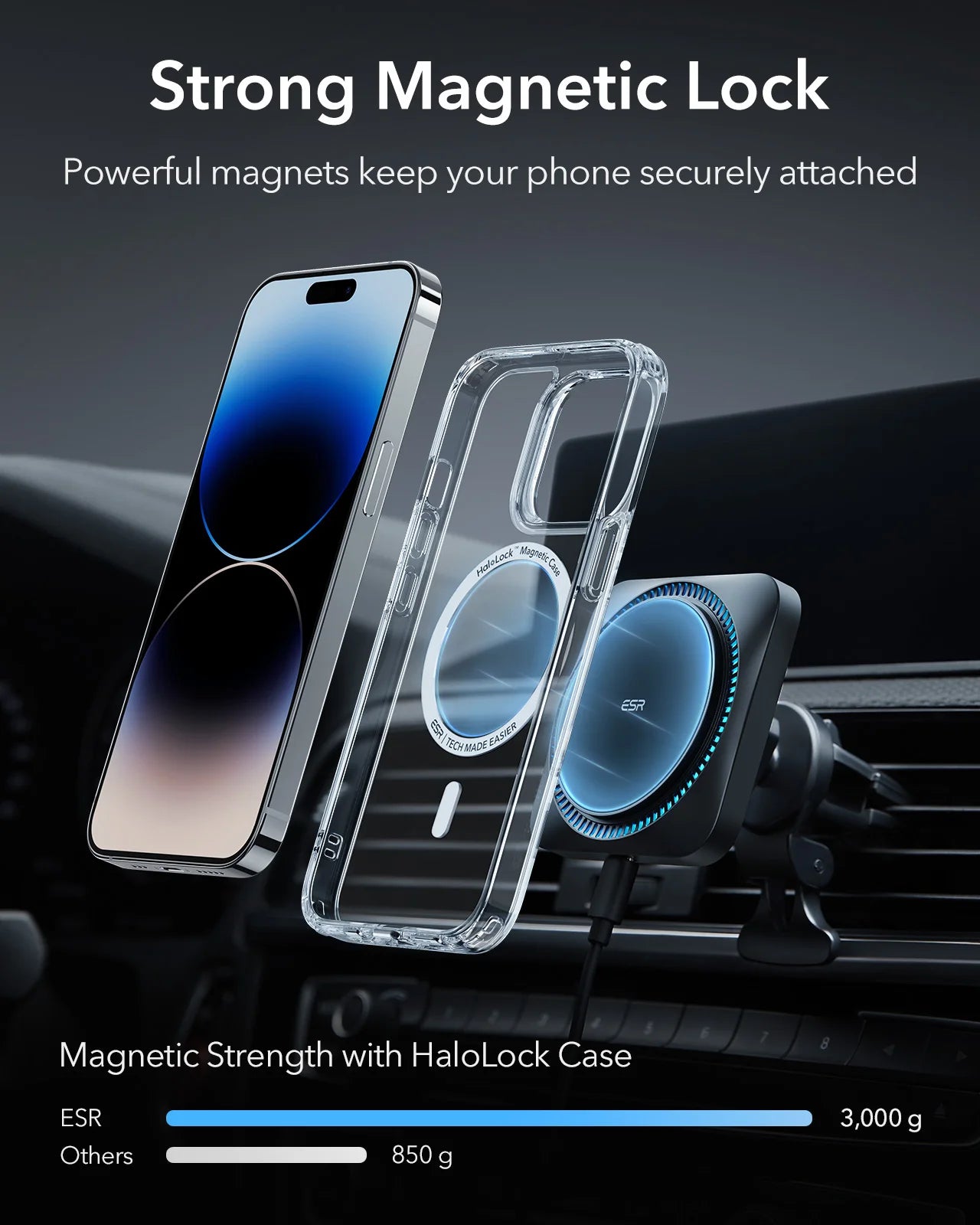 Car Air vent Magsafe Wireless Mobile Charger