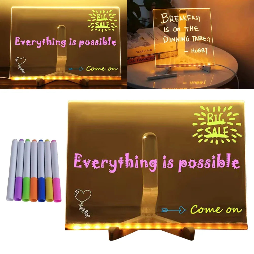 Acrylic LED Erasable Writing Panel