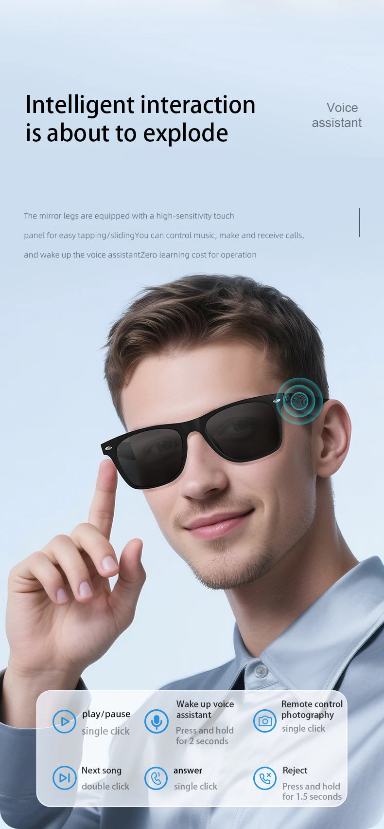 Smart AI Translation Sunglasses