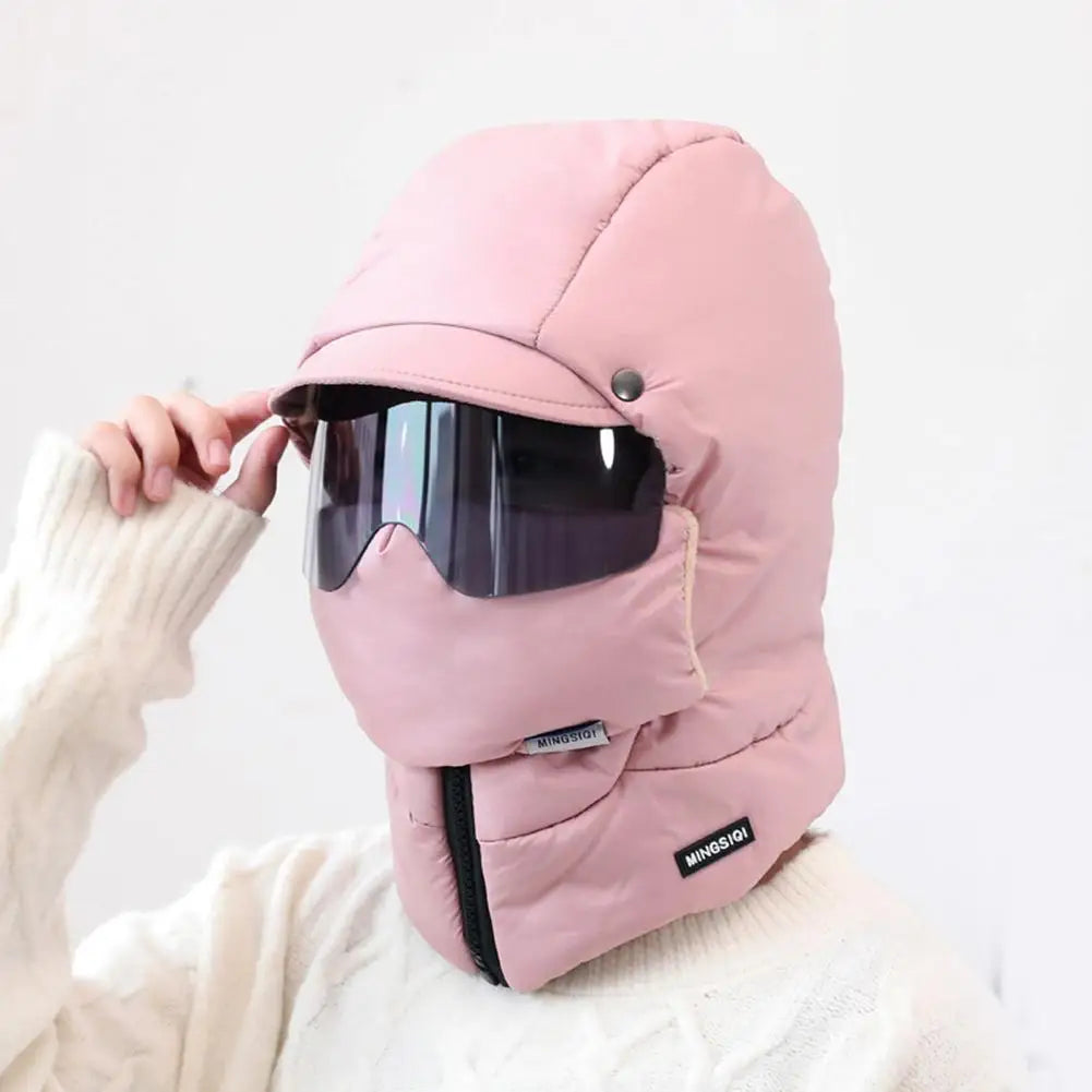 Unisex Winter Warm Hooded Cap with Mask