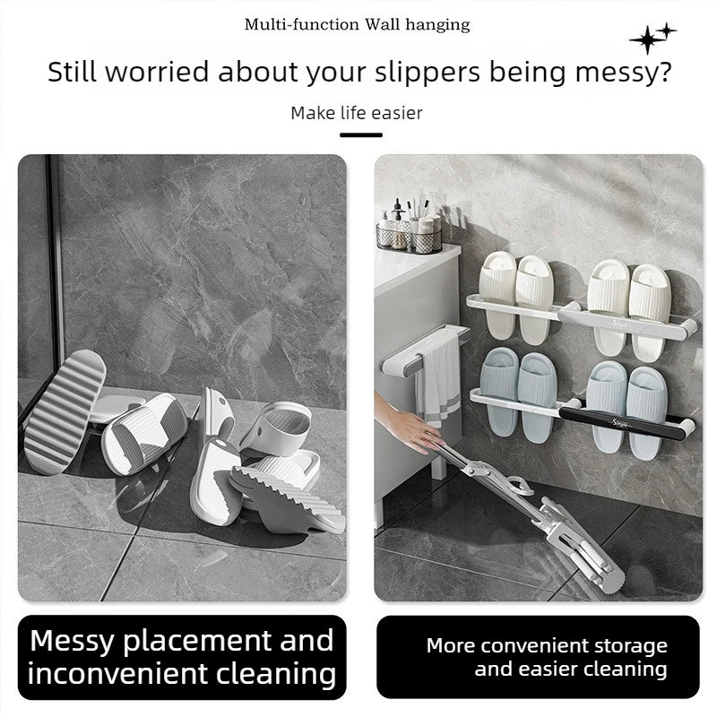3 in 1 Wall Mounted Slipper Rack