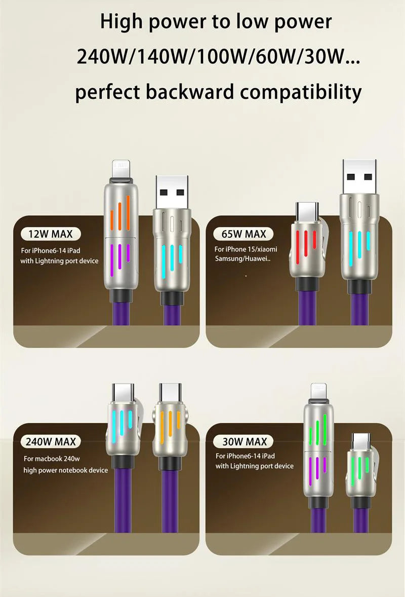 Multi-Functional 4 In 1 Fast Charging Data Cable