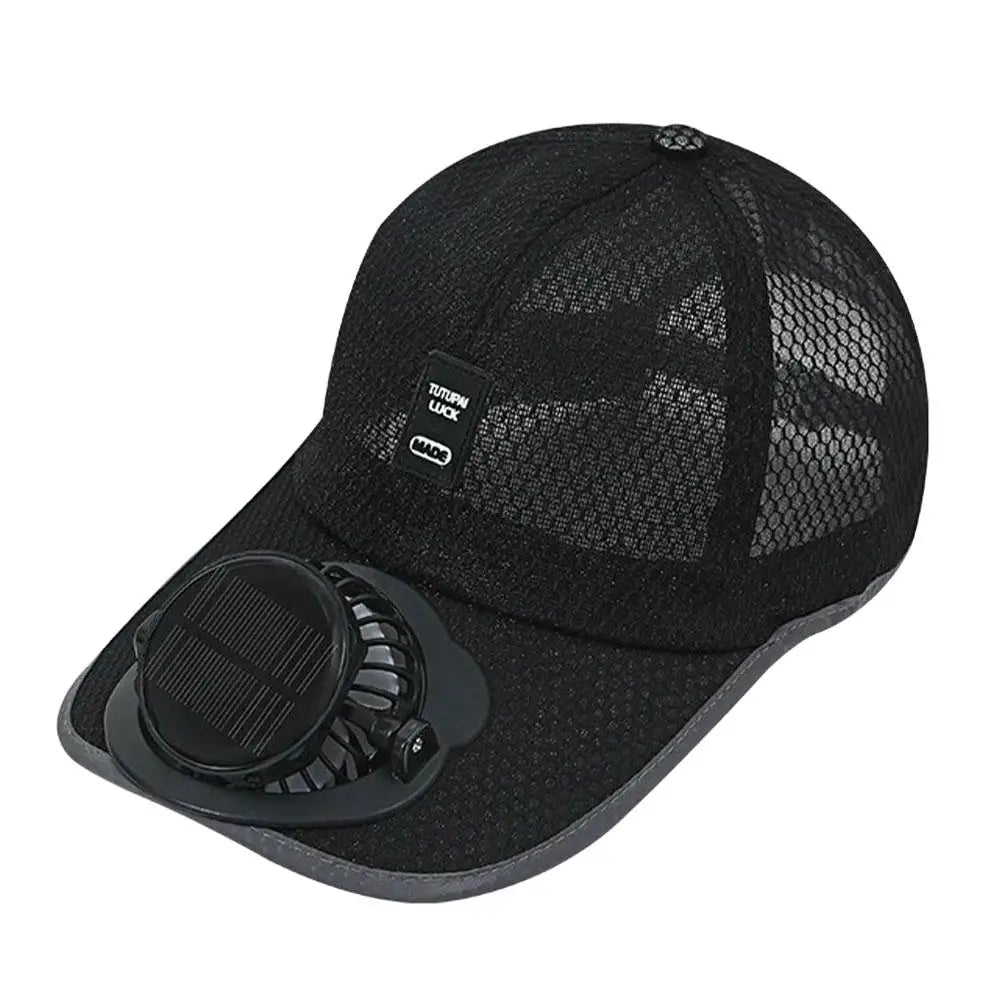 Solar & USB Charging Fan Hat