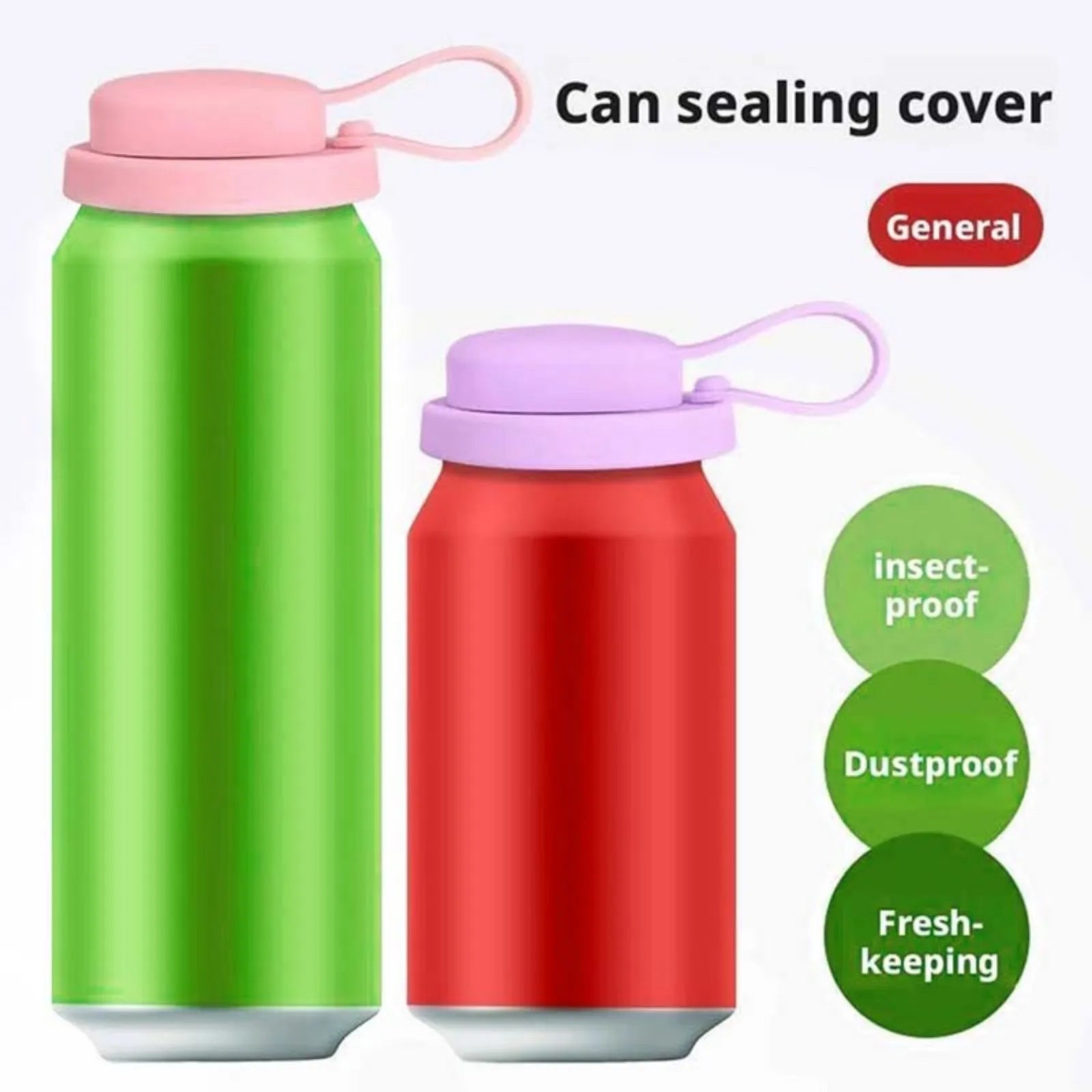 Silicon Can Lids with Straw