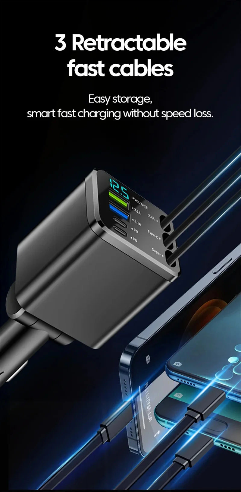 7-in-1 Car Fast Charging Adapter