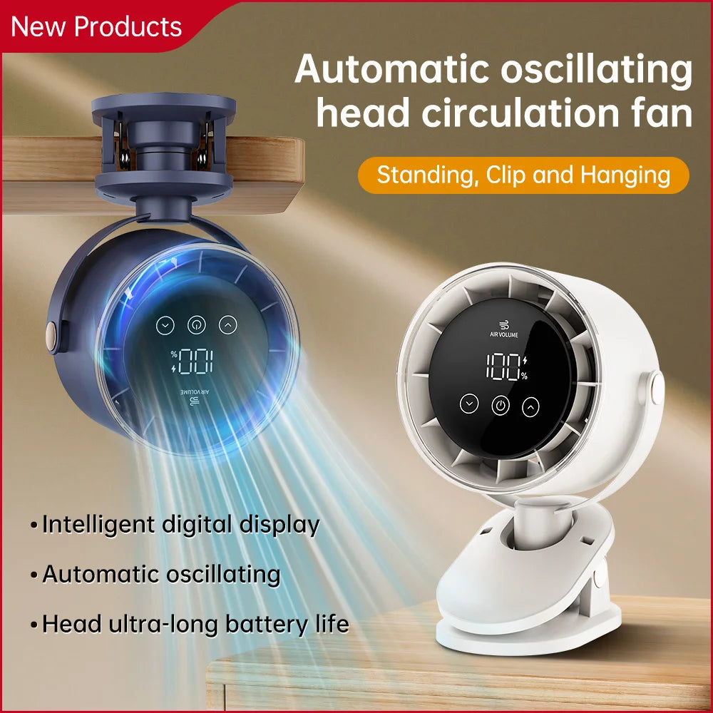 Rechargeable Clip-On Turbo Fan