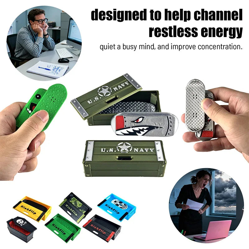 Fingerboard Flipping Fidget Toy