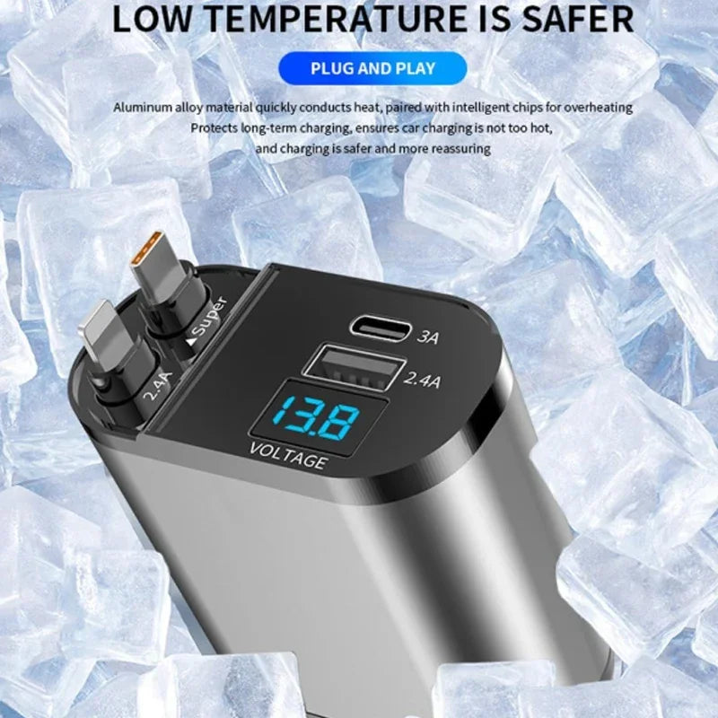 5-in-1 Car Fast Charger with Air Freshener