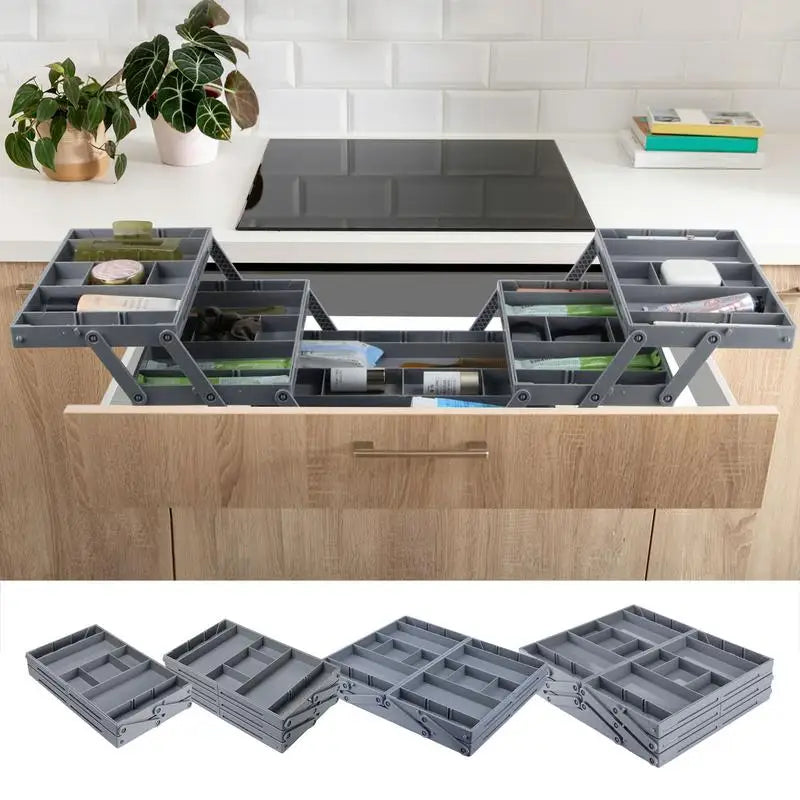 Multi Level Collapsible Organizer Drawer