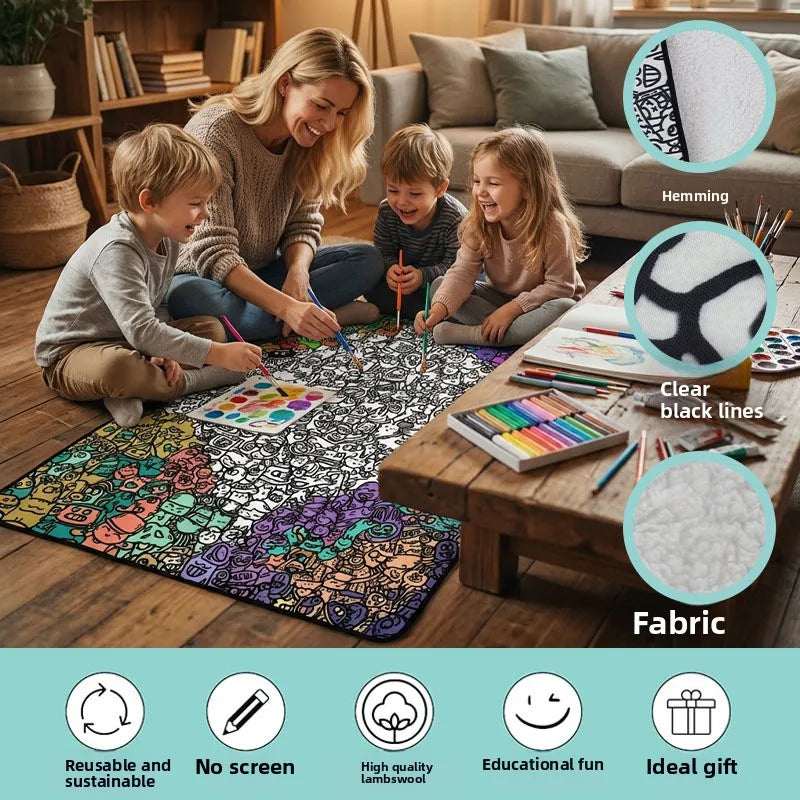 Creative Graffiti Coloring Blanket