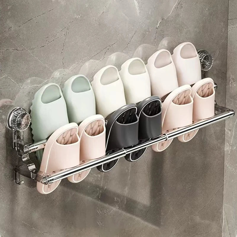 Expandable Suction Cup Wall Storage Rack